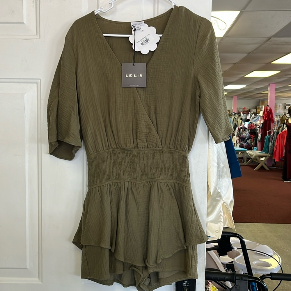 Road trip romper olive green so cute brand new